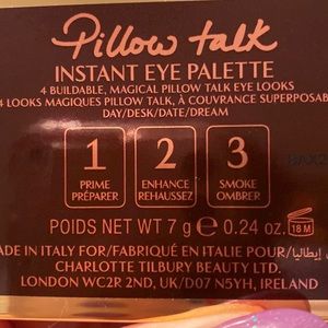 unused charlotte tilbury pillow talk palette